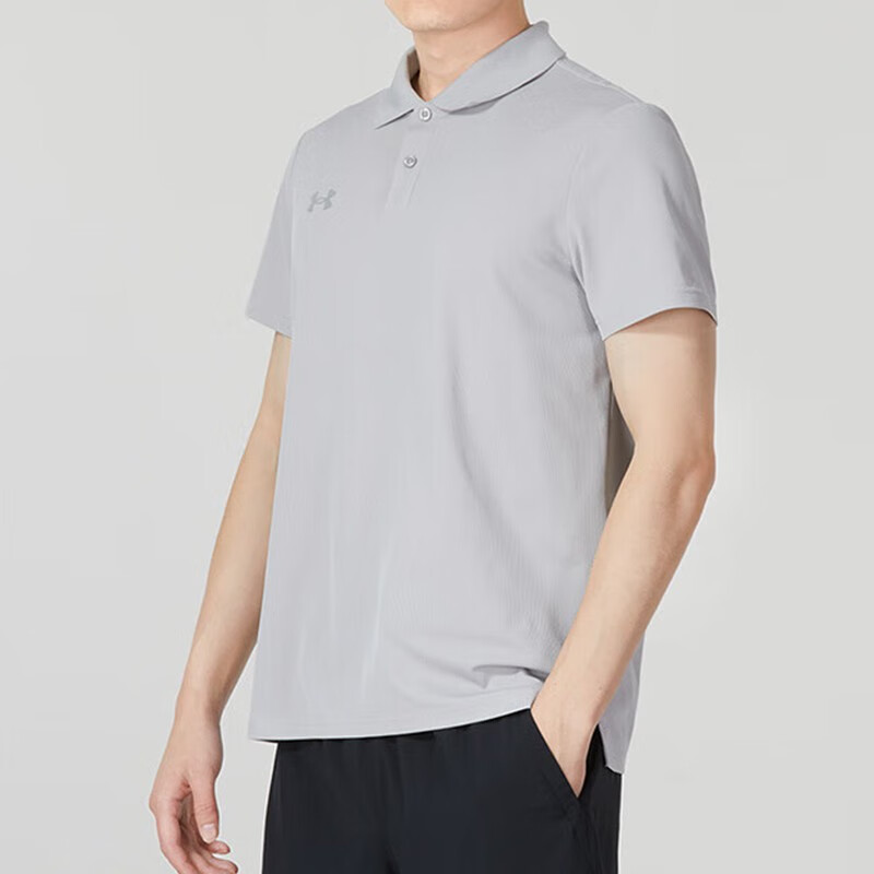 安德瑪短袖T恤男 2023夏季新款男士健身訓練半袖透氣快干休閑翻領Polo衫 23500507-011