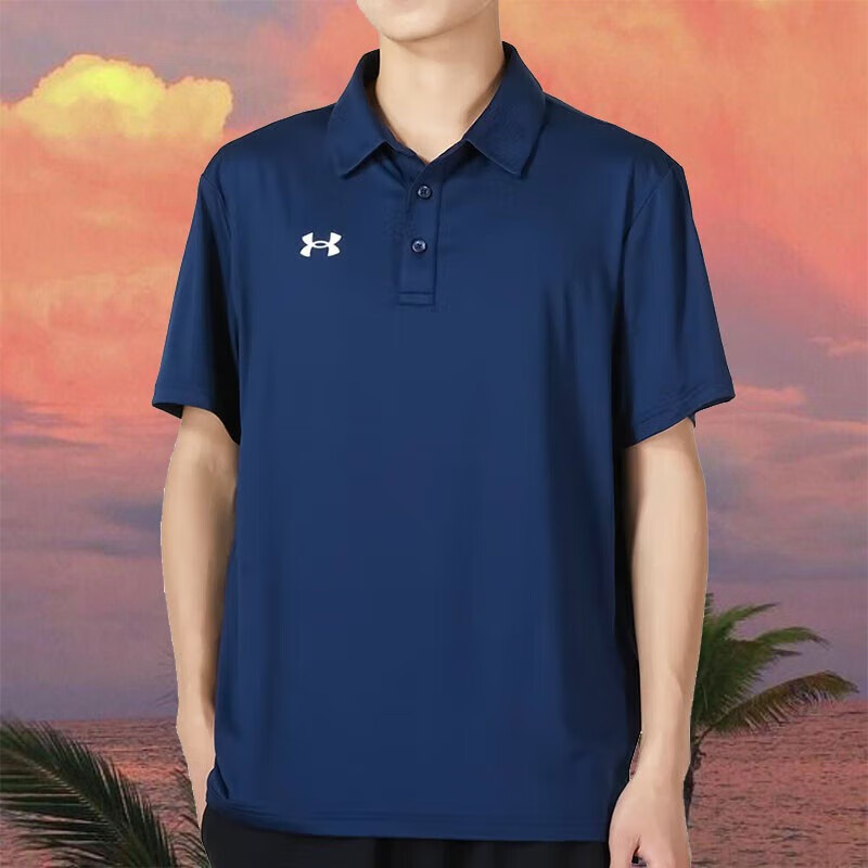 安德瑪男運動服潮流時尚健身訓練舒適透氣T恤短袖POLO衫 22500524-408