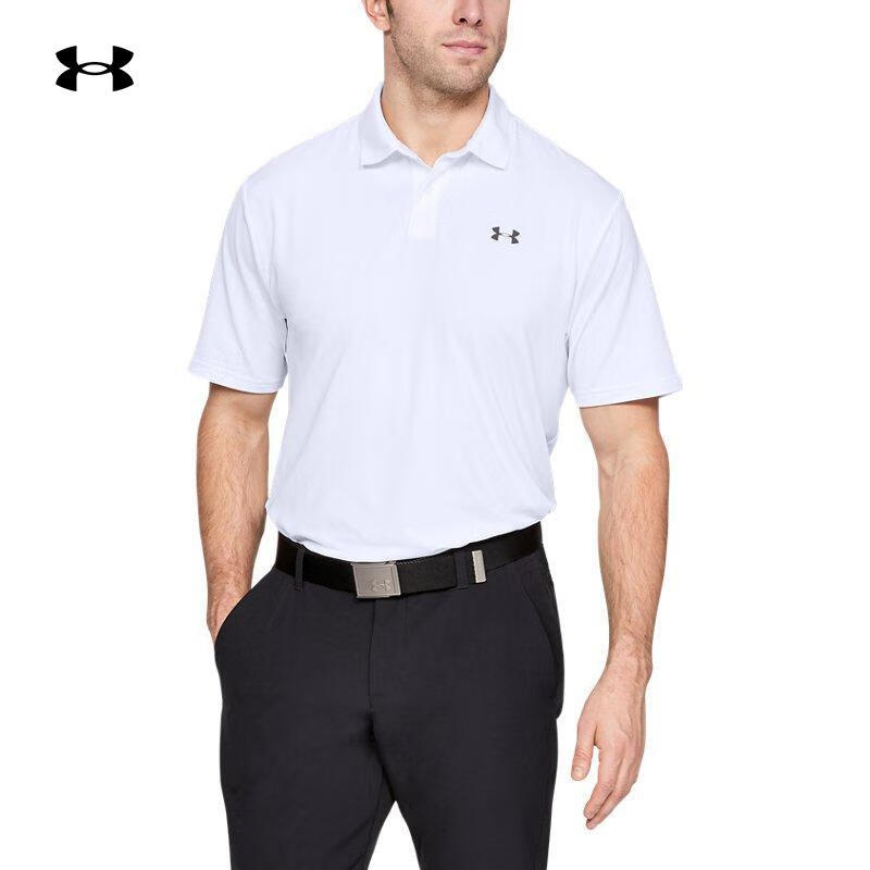 安德瑪男子寬松舒適干爽高爾夫運動Polo衫1342080-100