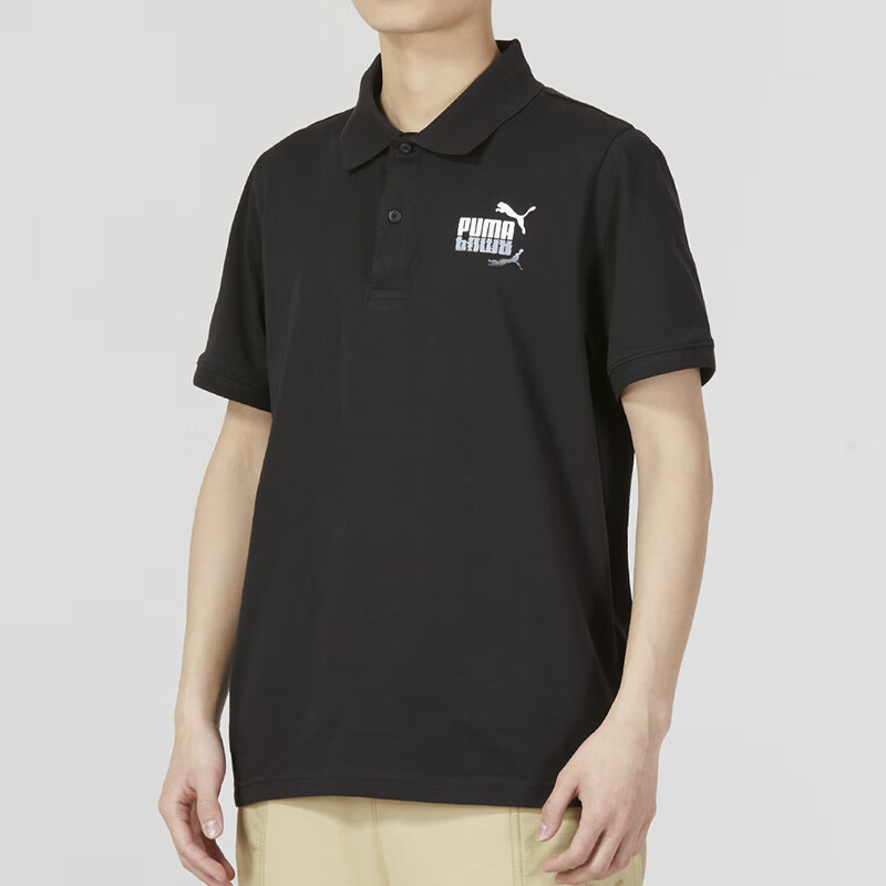 彪馬POLO衫男裝 23夏季新款戶外運動服純棉舒適透氣商務短袖上衣 677139-01-02