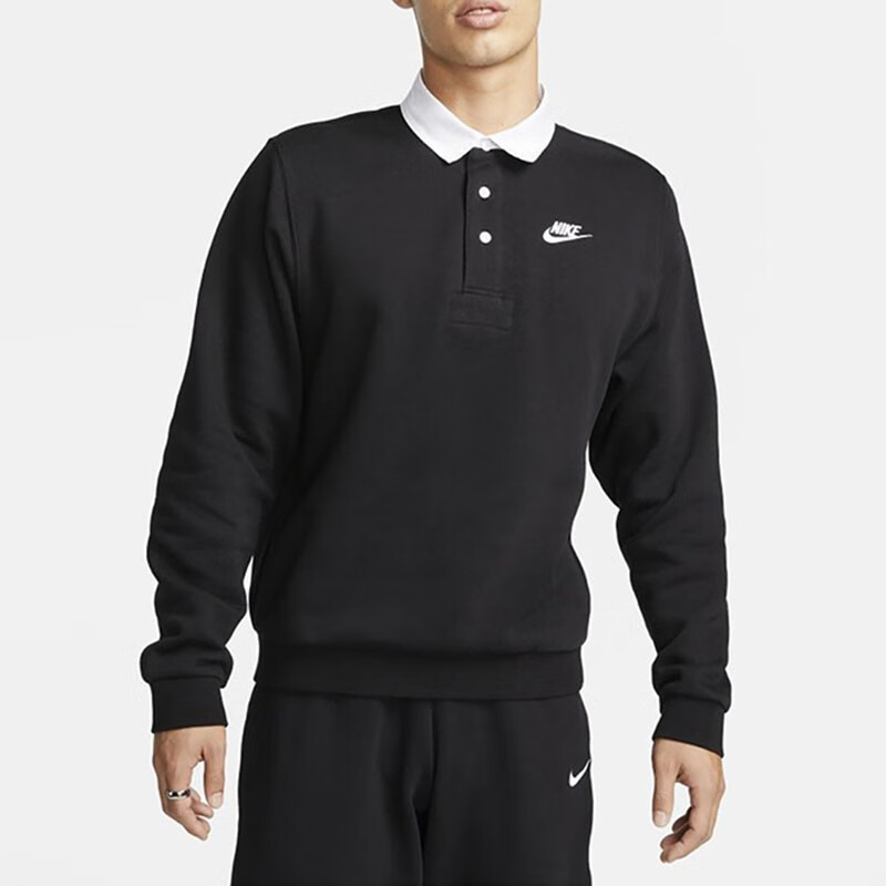 耐克男裝CLUB BB LS POLO休閑衛(wèi)衣時尚潮流運(yùn)動套頭衫 DX0538-010