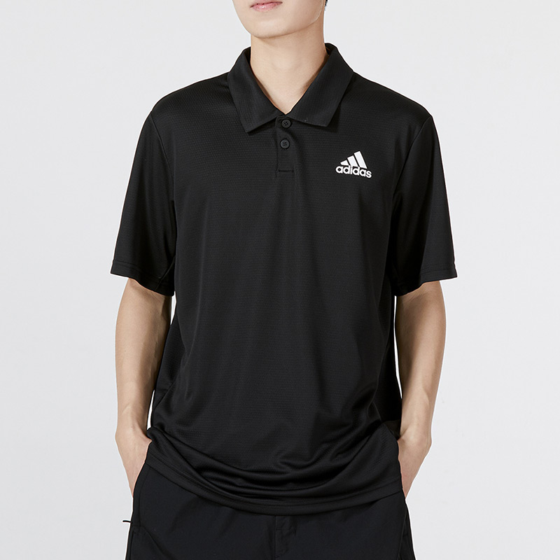 阿迪達(dá)斯polo衫男商務(wù)休閑運(yùn)動服跑步健身短袖快干透氣翻領(lǐng)t恤男 HC2716