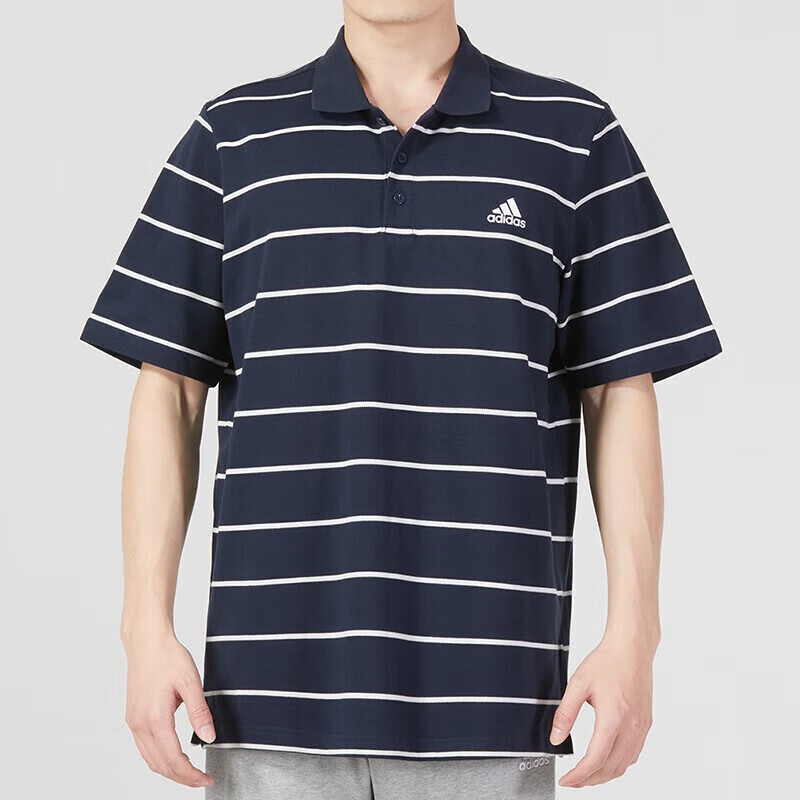 阿迪達(dá)斯翻領(lǐng)POLO衫男裝運動服潮流休閑訓(xùn)練舒適透氣T恤短袖 IA8164