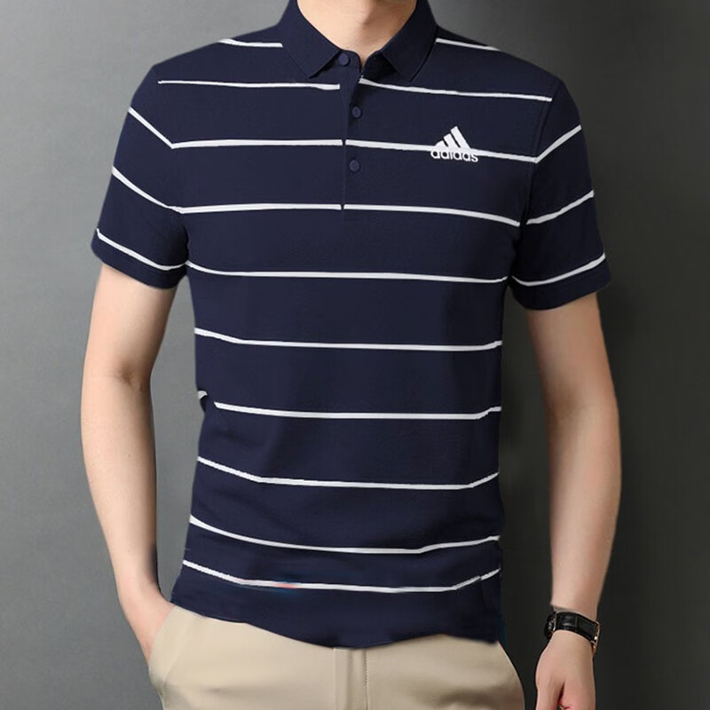 阿迪達(dá)斯POLO衫男翻領(lǐng)舒適透氣T恤跑步訓(xùn)練健身體恤時尚短袖 HE7434