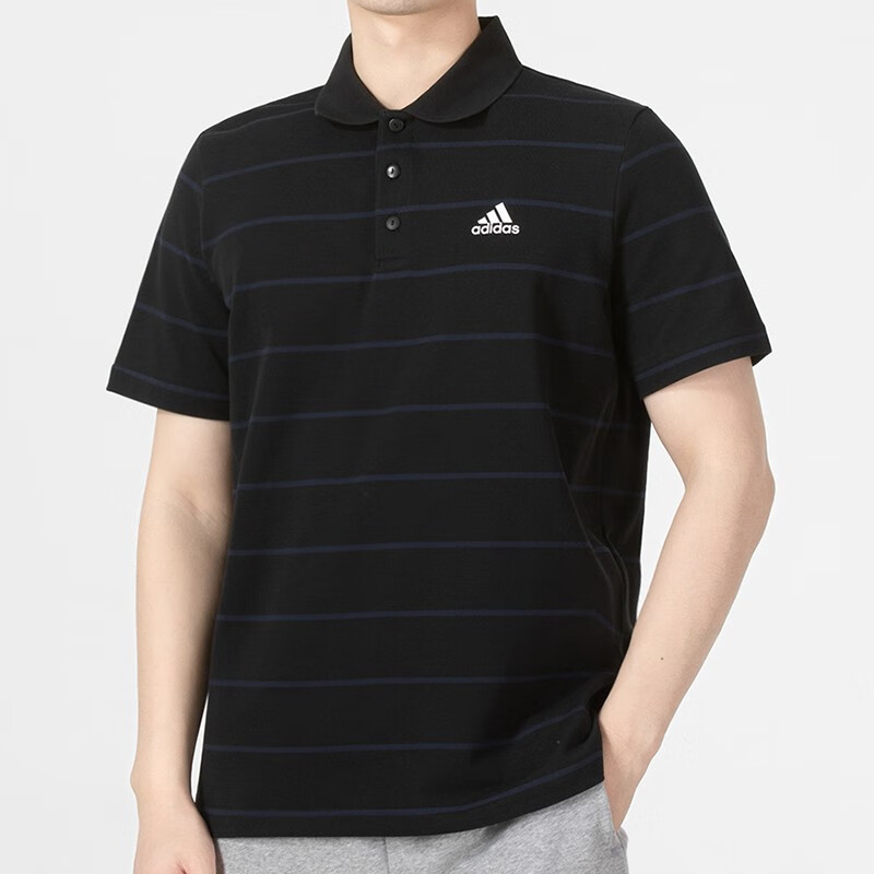 阿迪達(dá)斯POLO衫男 翻領(lǐng)舒適透氣T恤跑步訓(xùn)練健身體恤時尚短袖 HE7433