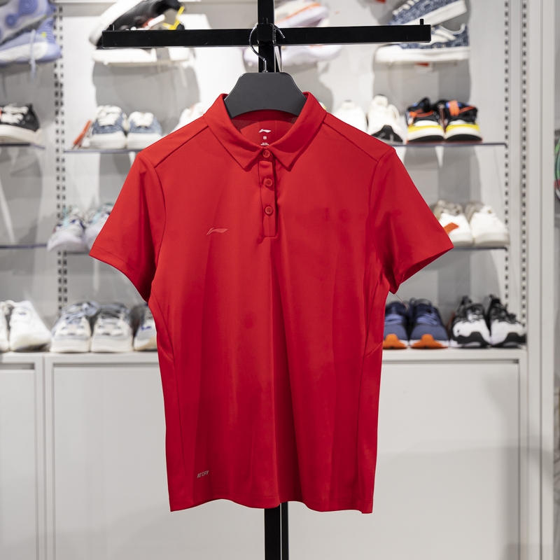 李寧2025新款運(yùn)動速干短袖T恤商務(wù)休閑翻領(lǐng)Polo衫透氣APLV029-4