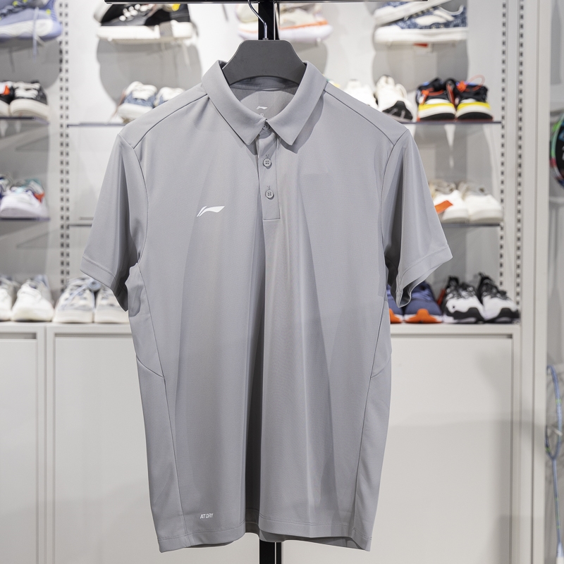 李寧短袖POLO男子2025新款團(tuán)購速干涼爽商務(wù)休閑翻領(lǐng)T恤APLV029-14