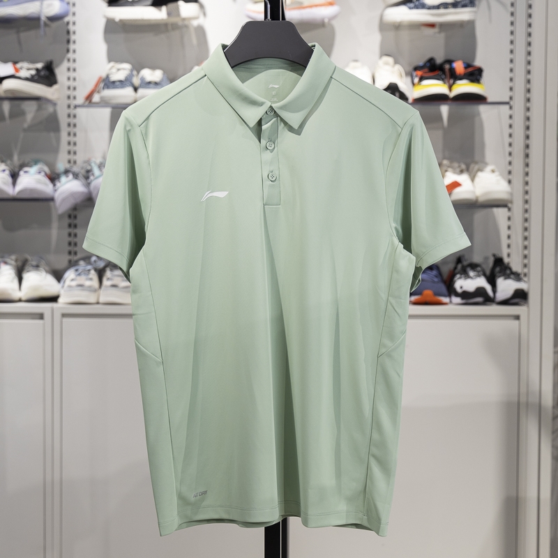 李寧短袖POLO男子2025新款團(tuán)購速干涼爽商務(wù)休閑翻領(lǐng)T恤APLV029-9