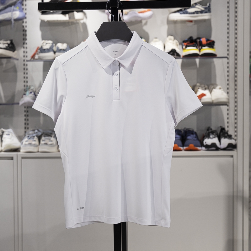 李寧短袖POLO女子2025新款團(tuán)購速干涼爽商務(wù)休閑翻領(lǐng)T恤APLV028-12