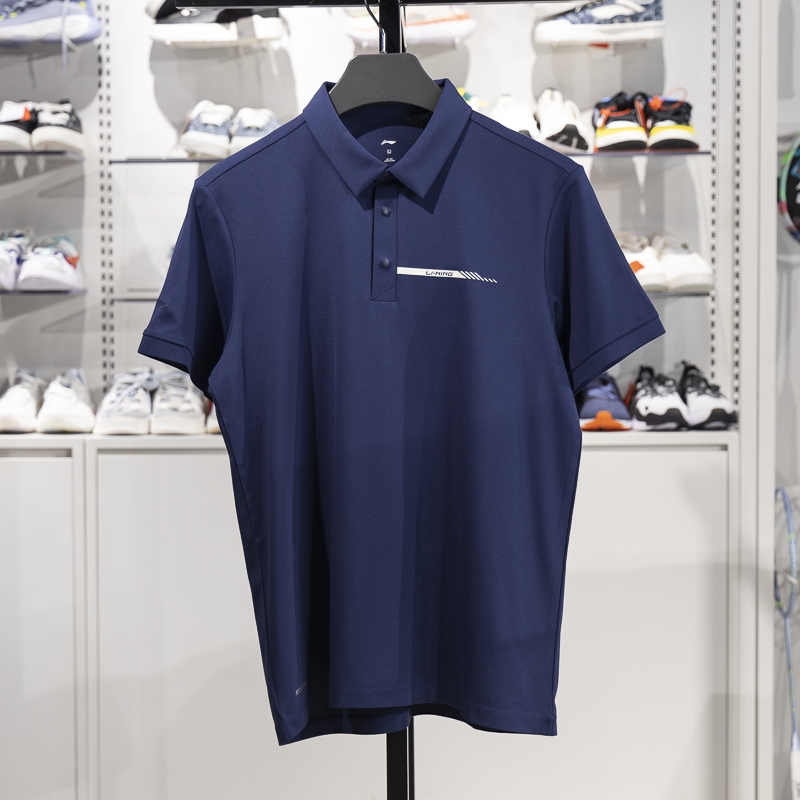 李寧短袖POLO男子2025新款夏季速干涼爽透氣運動翻領(lǐng)T恤APLV113-6