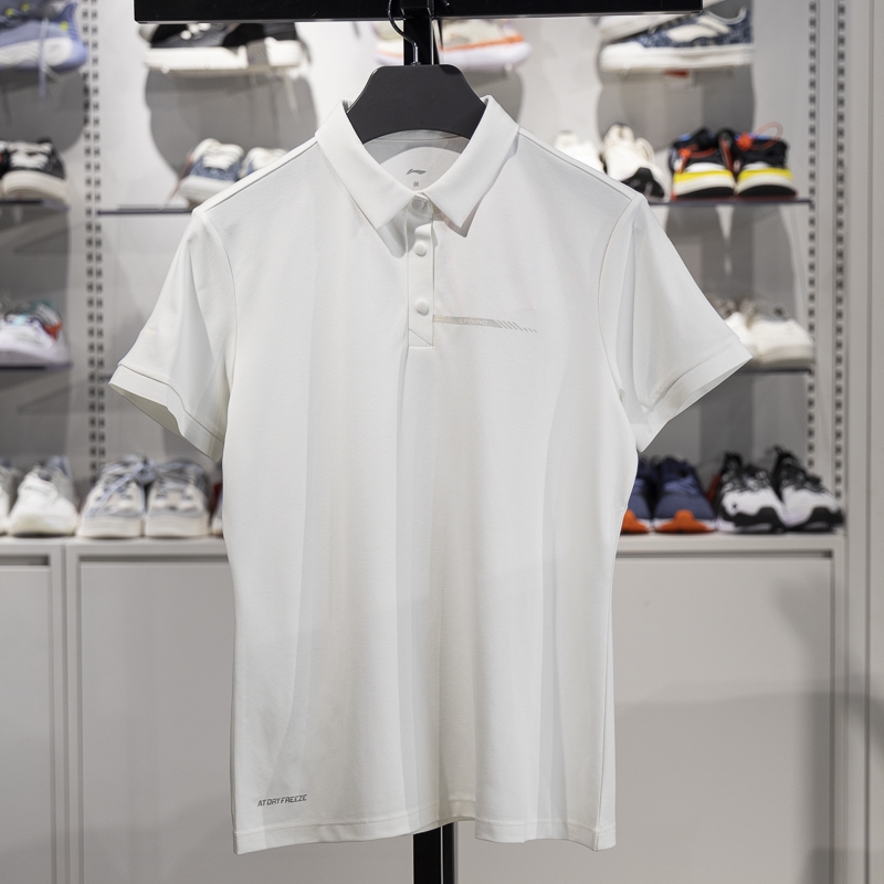 李寧短袖POLO女子2025新款夏季速干涼爽透氣運動翻領(lǐng)T恤APLV106-3