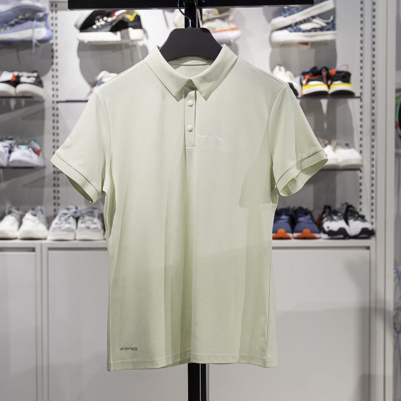 李寧短袖POLO女子2025新款夏季速干涼爽透氣運動翻領(lǐng)T恤APLV106-4