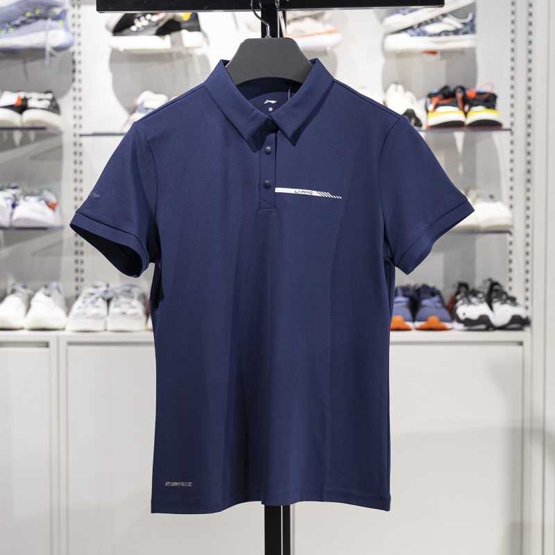 李寧短袖POLO女子2025新款夏季速干涼爽透氣運動翻領(lǐng)T恤APLV106-6