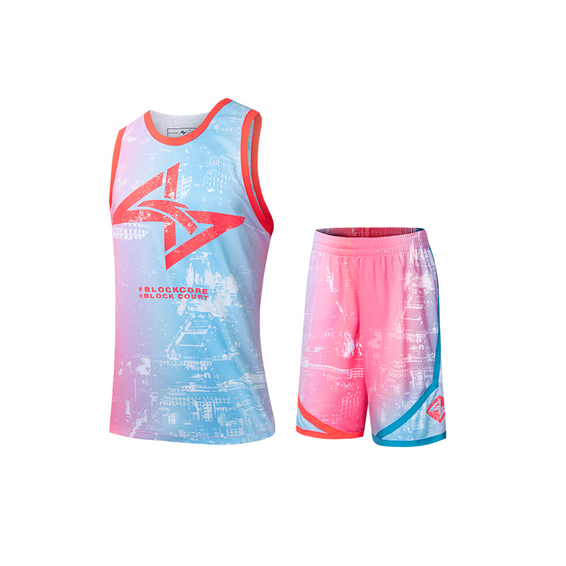 安踏SHOCK4丨籃球服比賽套裝男士夏季無(wú)袖背心運(yùn)動(dòng)短褲