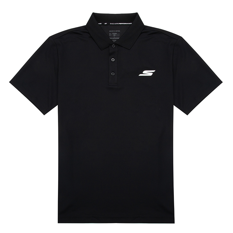 斯凱奇Polo衫男25新款翻領(lǐng)短袖T恤健身短袖半袖運動服P122M053-0018