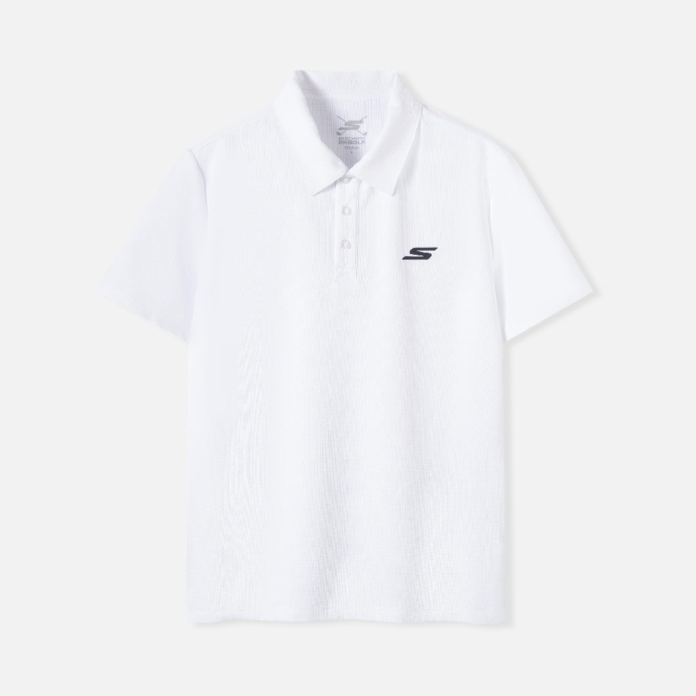 斯凱奇短袖男裝POLO衫新款運動服寬松透氣休閑翻領T恤P224M126-000Q