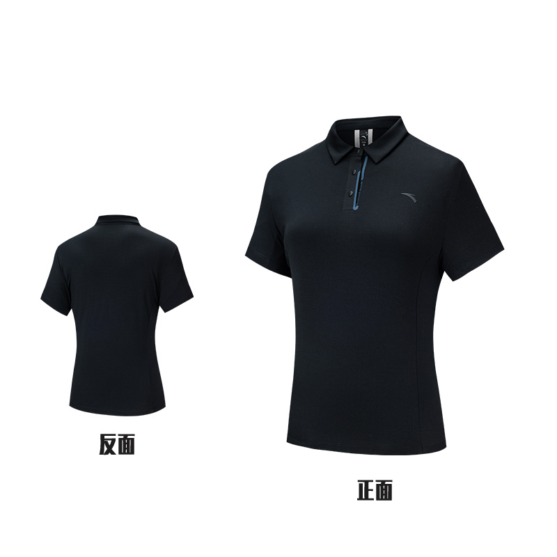 安踏冰山POLO | 短袖女夏季涼感透氣T恤通勤短襯衫462520204-5