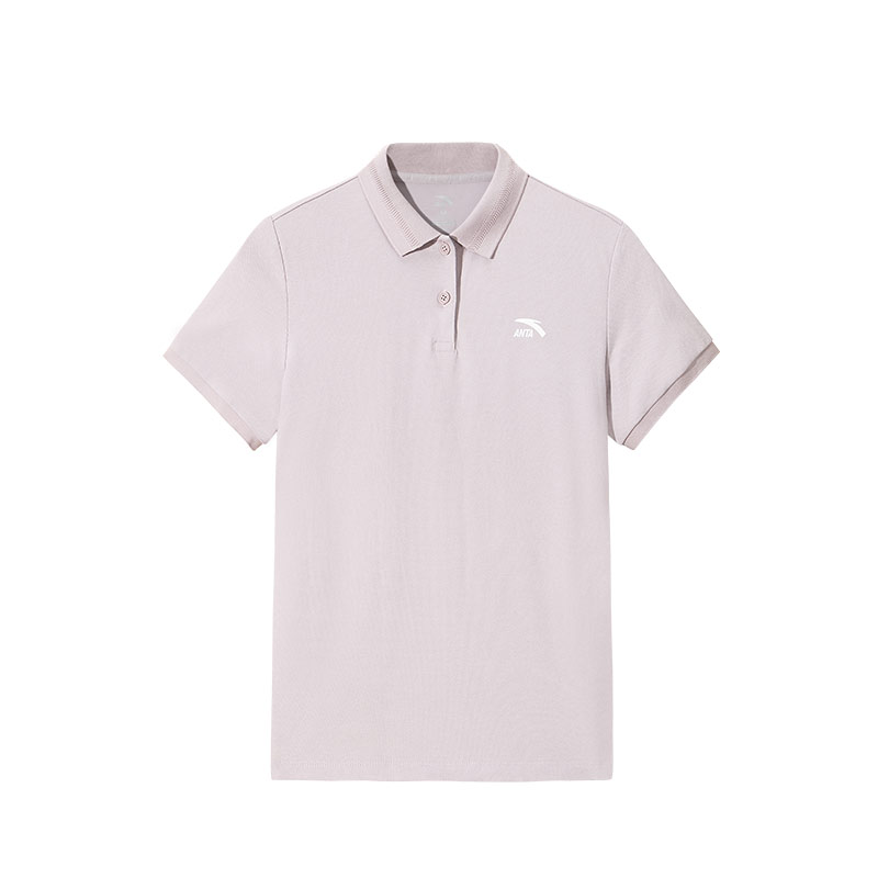 安踏休閑POLO衫短袖女2025夏季新款翻領(lǐng)t恤透氣運(yùn)動(dòng)上衣162528101-2