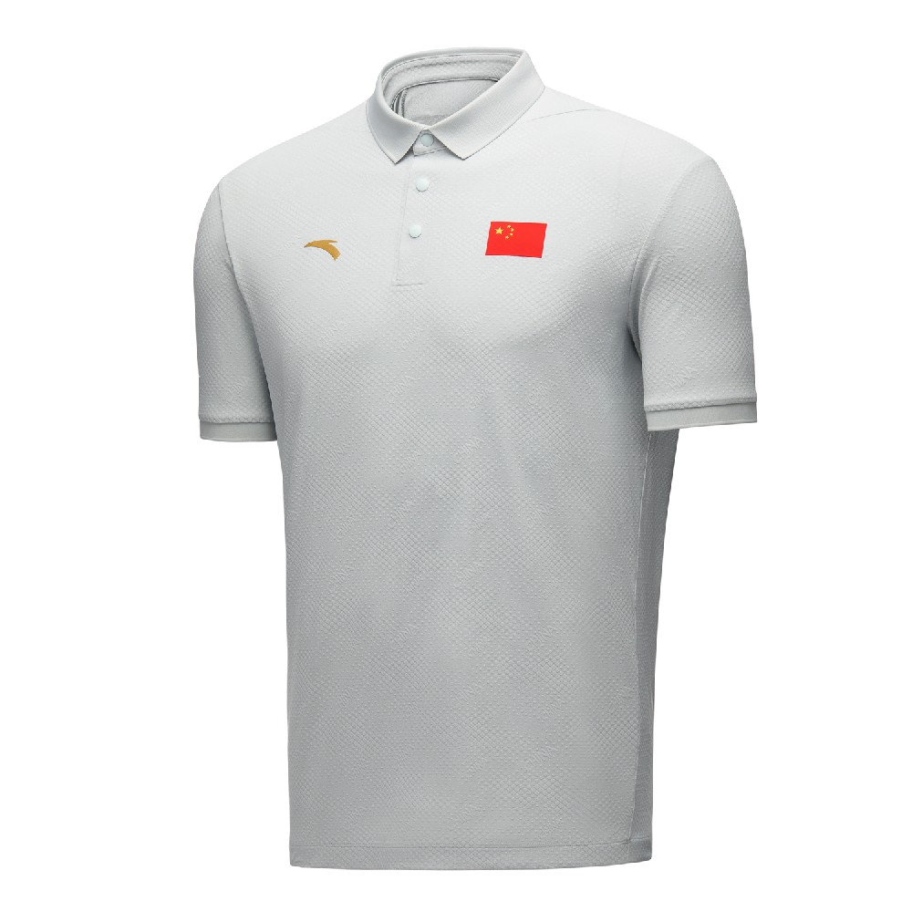 ANTA安踏25款中國國旗POLO衫中國國家隊翻領運動T恤速干冰膚CHINA462520105-1