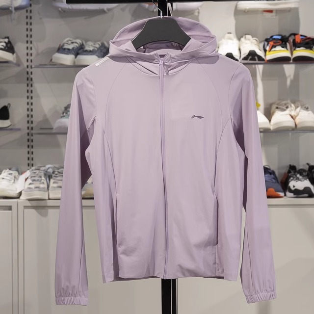 李寧正品女子運(yùn)動風(fēng)衣2025夏季防曬衣透氣防曬服外套AFDV980-1-2